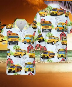 School Bus Hawaiian Shirt