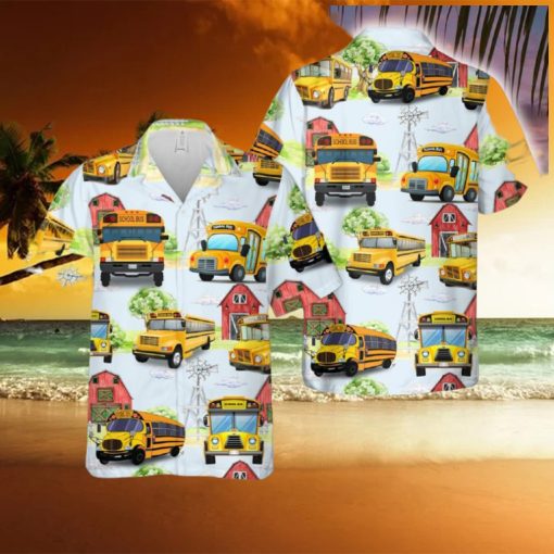 School Bus Hawaiian Shirt