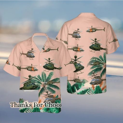 US Army Bell O H 58 Kiowa Hawaiian Shirt