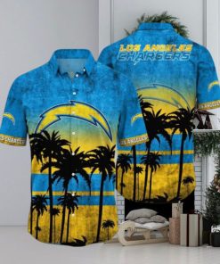 Los Angeles Chargers Logo Coconut Tropical Hawaiian Shirt Beach Gift For Fans