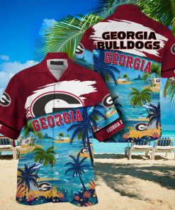 georgia bulldogs ncaa 3d sea beach printed hawaiian shirt.Georgia Bulldogs NCAA 3D Sea Beach Printed Hawaiian Shirtjpg