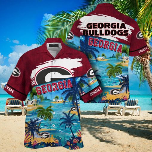 georgia bulldogs ncaa 3d sea beach printed hawaiian shirt.Georgia Bulldogs NCAA 3D Sea Beach Printed Hawaiian Shirtjpg