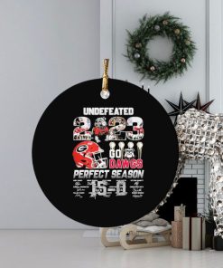 georgia bulldogs undefeated 2023 go dawgs perfect season signatures ornament Circle