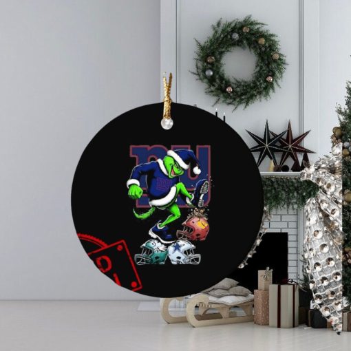 The Grinch New York Giants Stomp On NFL Teams Christmas Ornament