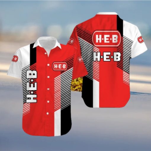h e b Stylish Big Logo 3D Hawaiian Shirt For Men And Women