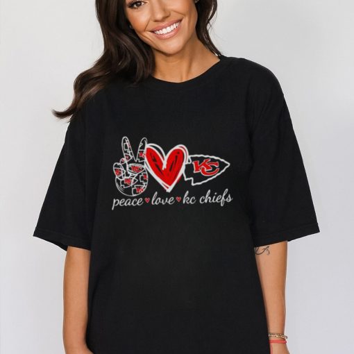 heart peace love Kansas City Chiefs shirt