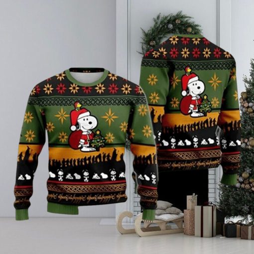 Santa Snoopy Ugly Christmas Sweater Gift For Men And Women