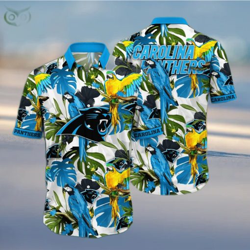 Trending NFL Carolina Panthers Floral Hawaiian Shirt