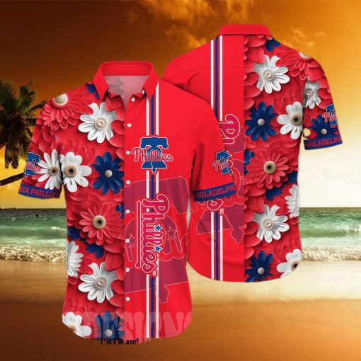 hiladelphia Phillies MLB Flower 3D Full Printing Hawaiian Shirt