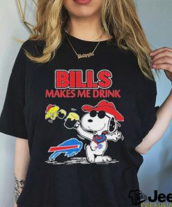 Snoopy And Woodstock Buffalo Bills Makes Me Drinks Shirt