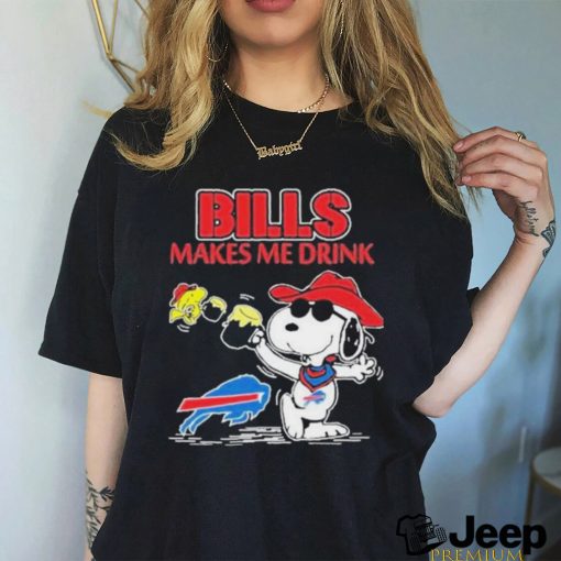 Snoopy And Woodstock Buffalo Bills Makes Me Drinks Shirt