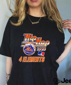 Hip hop 1973 New York Mets baseball 4 elements skyline logo shirt