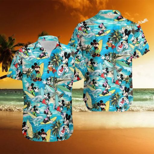 Disney Mickey Mouse Walking On Beach Hawaiian Shirt