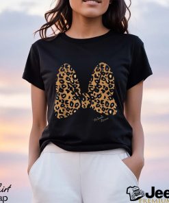 Disney Minnie Mouse Leopard Print Bow T Shirt Disneyland Vacation Matching