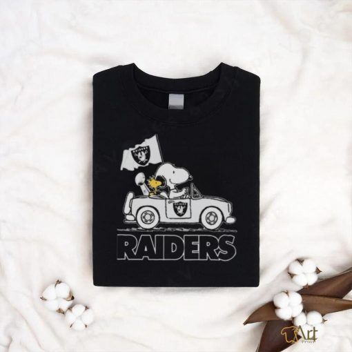 Peanuts Snoopy And Woodstock Las Vegas Raiders On Car Shirt