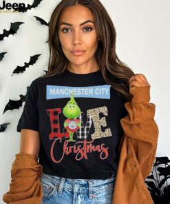 Grinch Hug Heart Manchester City Love Christmas Shirt