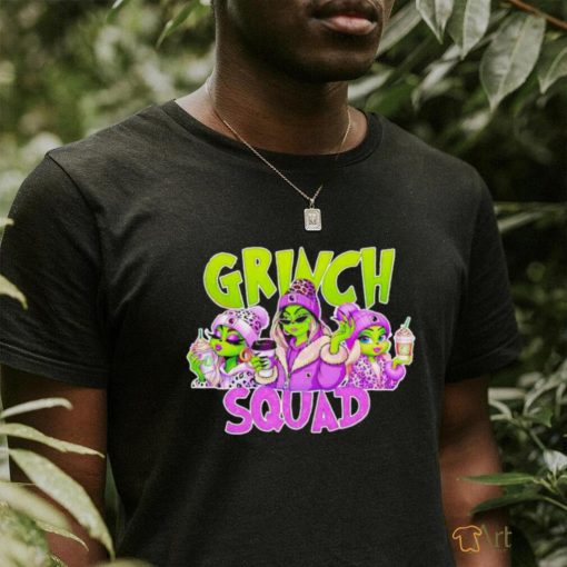 Grinch Squad Boujee Leopard Purple Merry Christmas Shirt