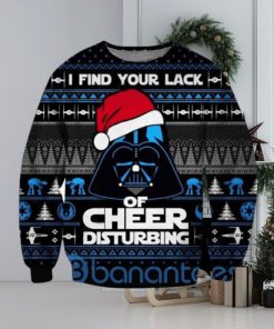 Darth Vader Star Wars I Find Your Lack Of Cheer Disturbing Ugly Christmas 3D Sweatshirt