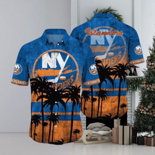 New York Islanders NHL Logo Coconut Tropical Hawaiian Shirt Beach Gift For Fans