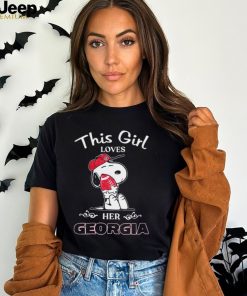 This Girl Loves Her Georgia Bulldogs X Peanuts Snoopy Shirt