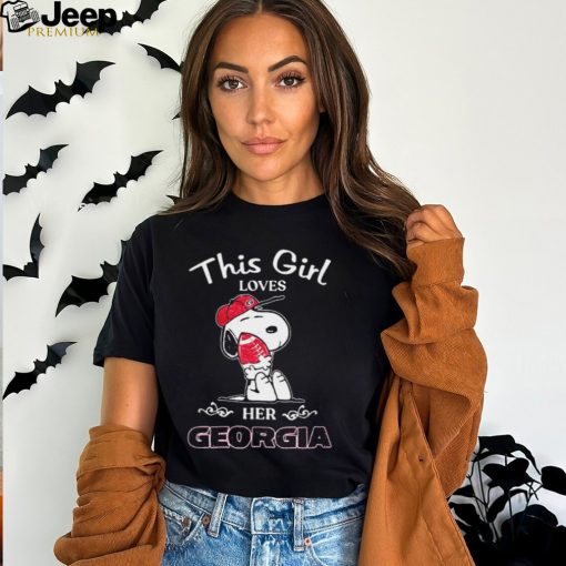 This Girl Loves Her Georgia Bulldogs X Peanuts Snoopy Shirt