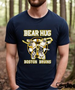 jeremy swayman linus ullmark bear hug boston bruins signatures shirt T Shirt