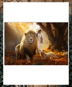 js lion sheep Horizontal Poster