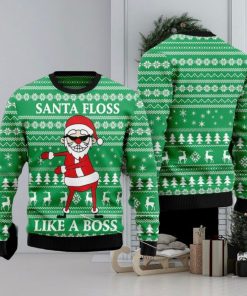 Santa Floss Like A Boss Ugly Christmas 3D Sweater