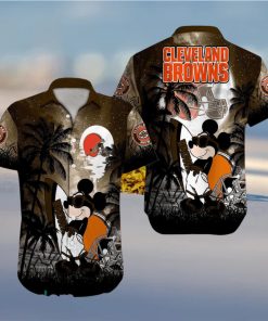 Cleveland Browns NFL Team Logo Baby Yoda Hawaiian Shirt