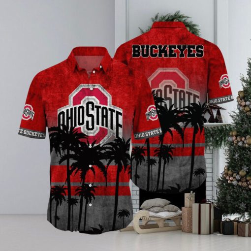 Ohio State Buckeyes Logo Coconut Tropical Hawaiian Shirt Beach Gift For Fans