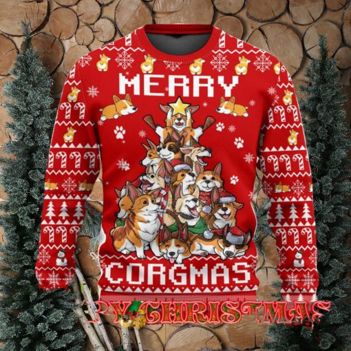 Funny Corgi Merry Corgmas Ugly Christmas Sweater For Men & Women