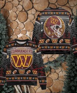 Washington Commanders Big Logo Ugly Christmas Sweaters