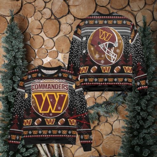 Washington Commanders Big Logo Ugly Christmas Sweaters