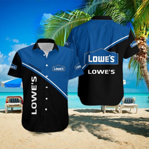 lowe’s Personalized Name Bright Logo Aloha Hawaiian Beach Shirt For Summer