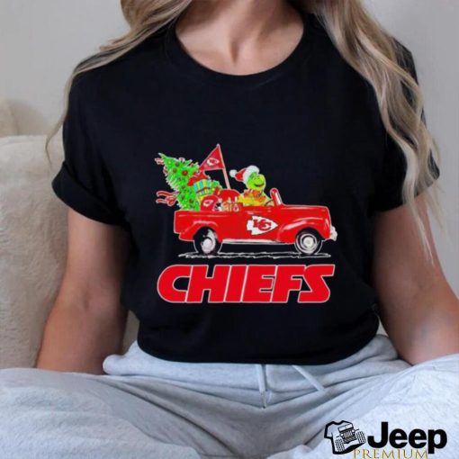 Official Grinch driving car Kansas City Chiefs Christmas shirt