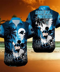 Carolina Panthers NFL Team Logo Baby Yoda Hawaiian Shirt