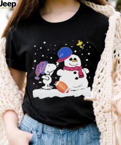 Peanuts Snoopy And Woodstock Snowman Buffalo Bills Shirt