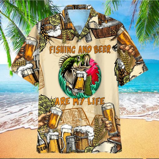 Fishing And Beer Is My Life Unisex Hawaiian Shirts