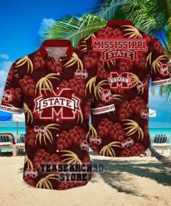 ncaa mississippi state bulldogs palm leaves beach lovers gift hawaiian shirt