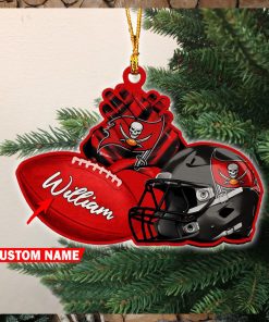 nfl tampa bay buccaneers rugby ball helmet custom shaped ornament 0631