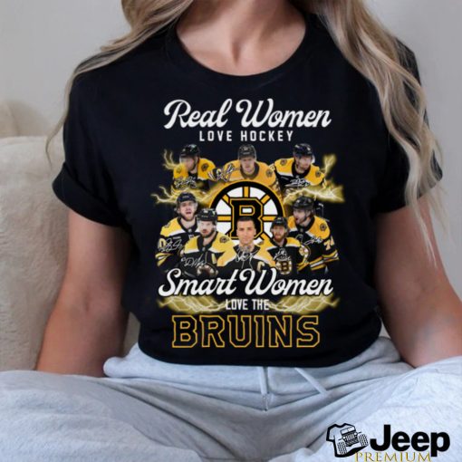 nhl boston bruins real women love hockey smart women love the bruins signatures shirt Sweater