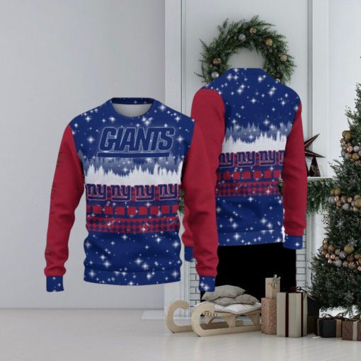 New York Giants Christmas Forrest Knitted Ugly Sweater AOP For Men And Women Gift Fans