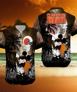 Cleveland Browns NFL Team Logo Baby Yoda Hawaiian Shirt