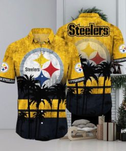 Pittsburgh Steelers Logo Coconut Tropical Hawaiian Shirt Beach Gift For Fans