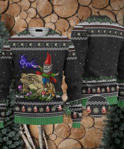 Gnome Riding Toad Custom Cosplay Ugly Christmas 3D Sweater AOP