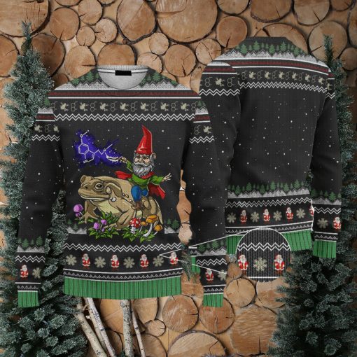 Gnome Riding Toad Custom Cosplay Ugly Christmas 3D Sweater AOP