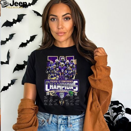 2023 Pacific 12 Conference Champions Washington Huskies 34 – 31 Oregon Ducks T Shirt