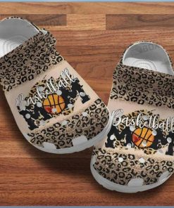 Mom Basketball Leopard Pattern Crocs Gift For Mother