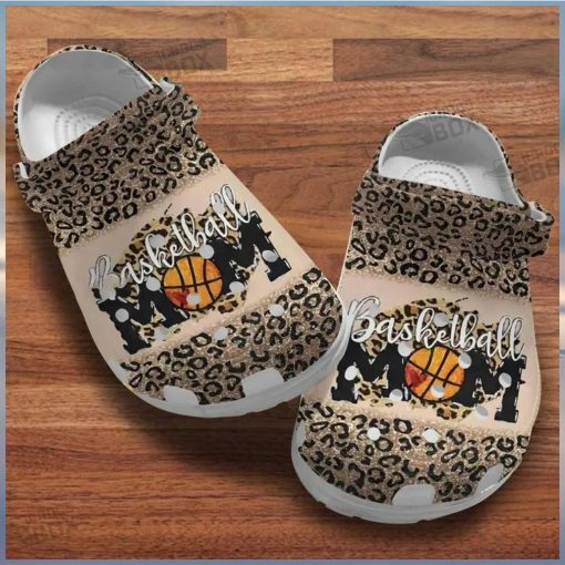 Mom Basketball Leopard Pattern Crocs Gift For Mother