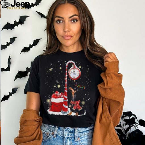 official dachshund waiting for magical clock christmas light t shirt Every shirt den dai dien